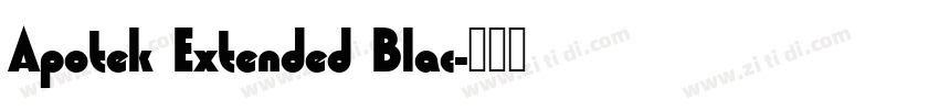 Apotek Extended Blac字体转换